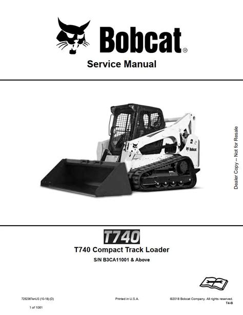 t740 compact track loader|bobcat t740 owners manual.